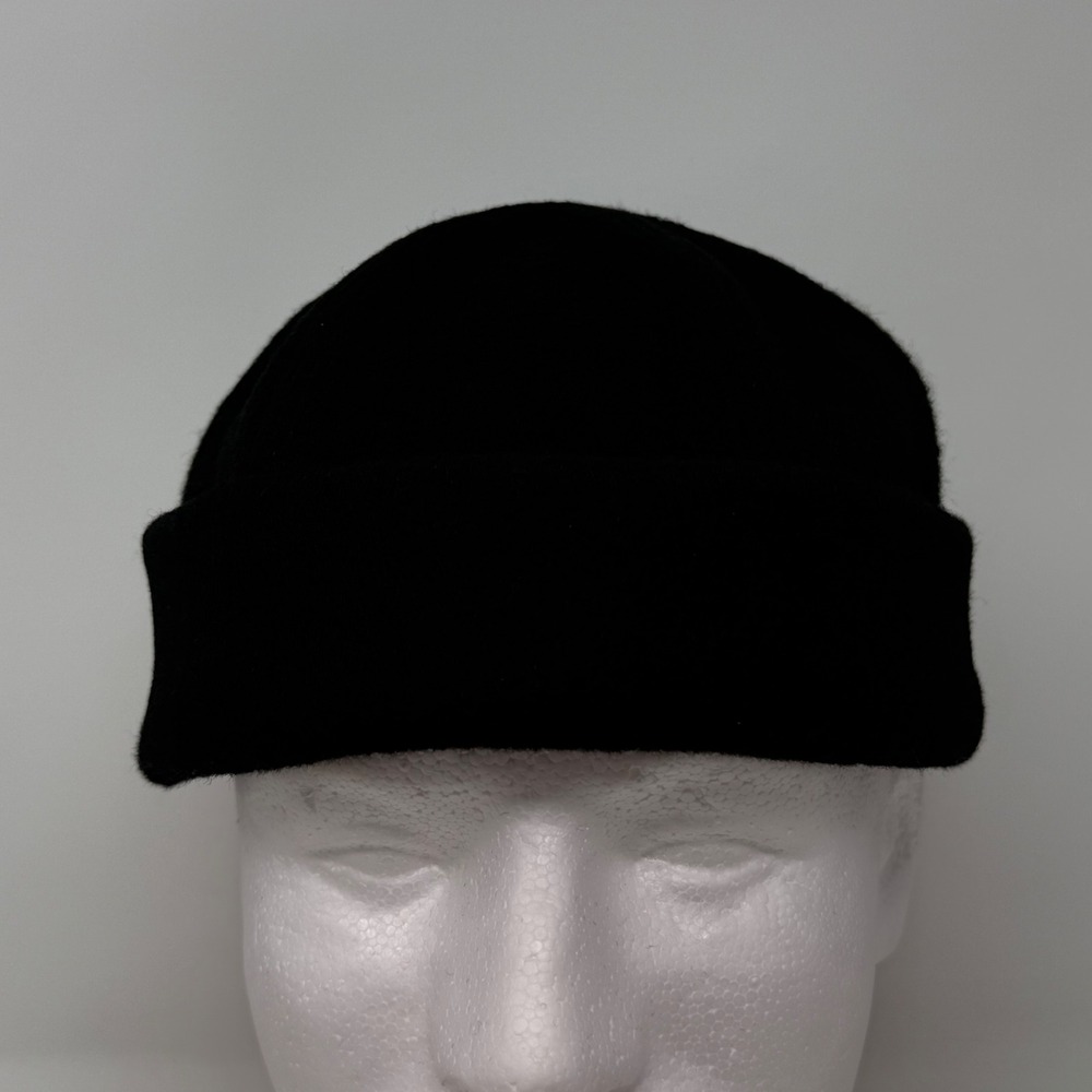 Vtg Capas Headwear NY Black Melton Wool Miki Hat Sailor Cap Made in USA Size S/M